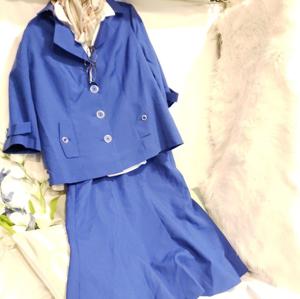 Blue 2pc Dress Suit